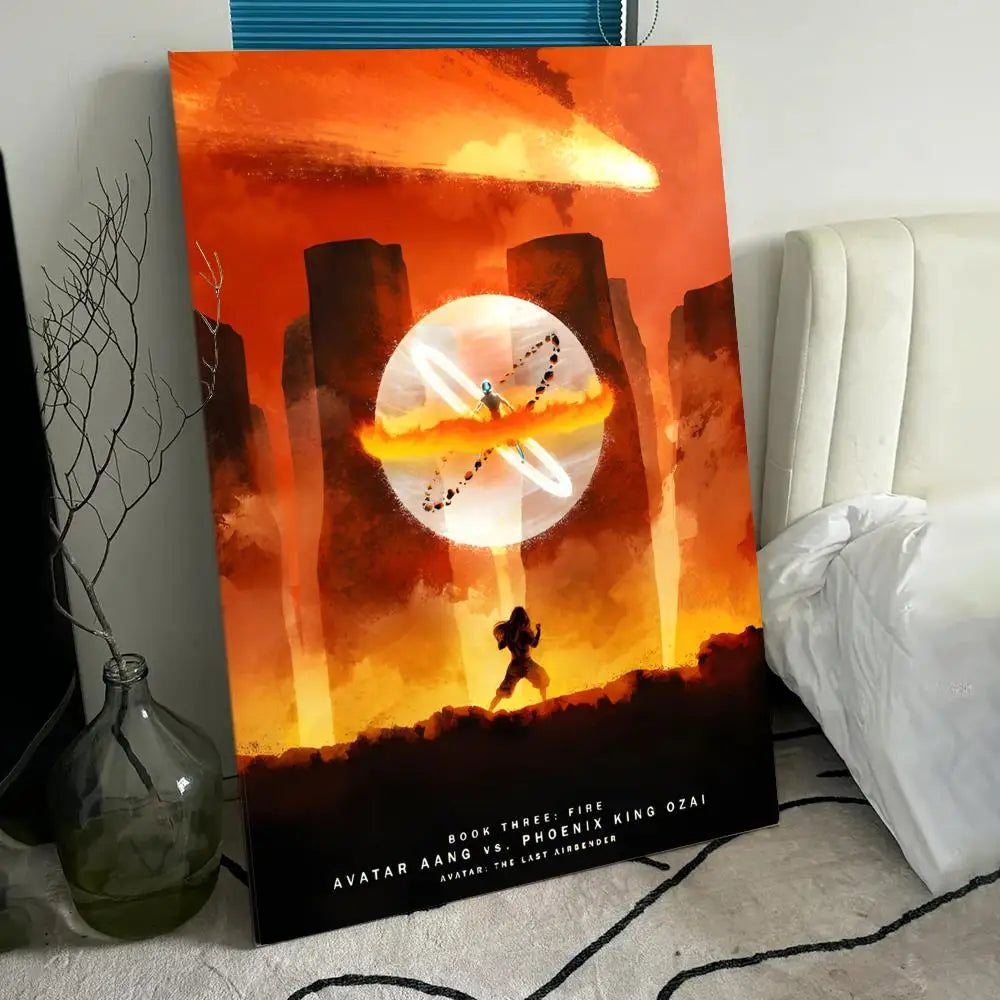A-A-Avatar The Last Airbender Poster HD Anime Hot Theme Singer/OST/Movie-Waterproof Self-Stick Home Decor