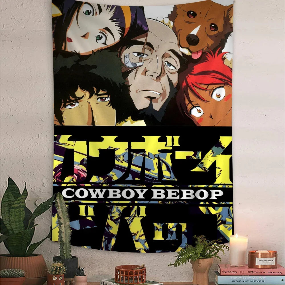 C-Cowboy Bebop Cartoon Tapestry Wall Hanging Decoration Household Home Decor