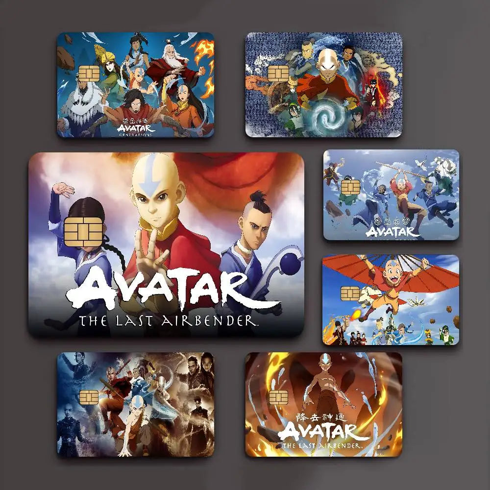 Avatar The Last Airbender Anmie Sticker Film Skin Cover for Credit Card Debit Bank Card Front