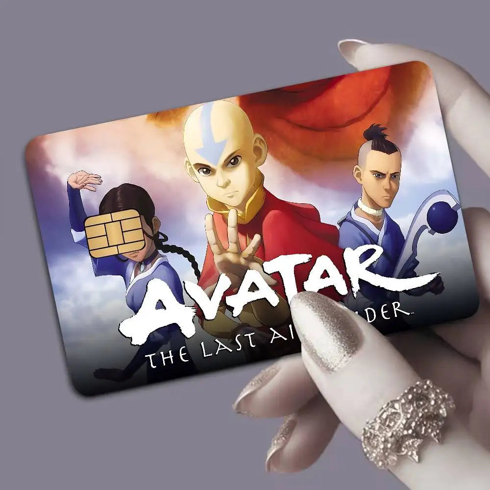 Avatar The Last Airbender Anmie Sticker Film Skin Cover for Credit Card Debit Bank Card Front