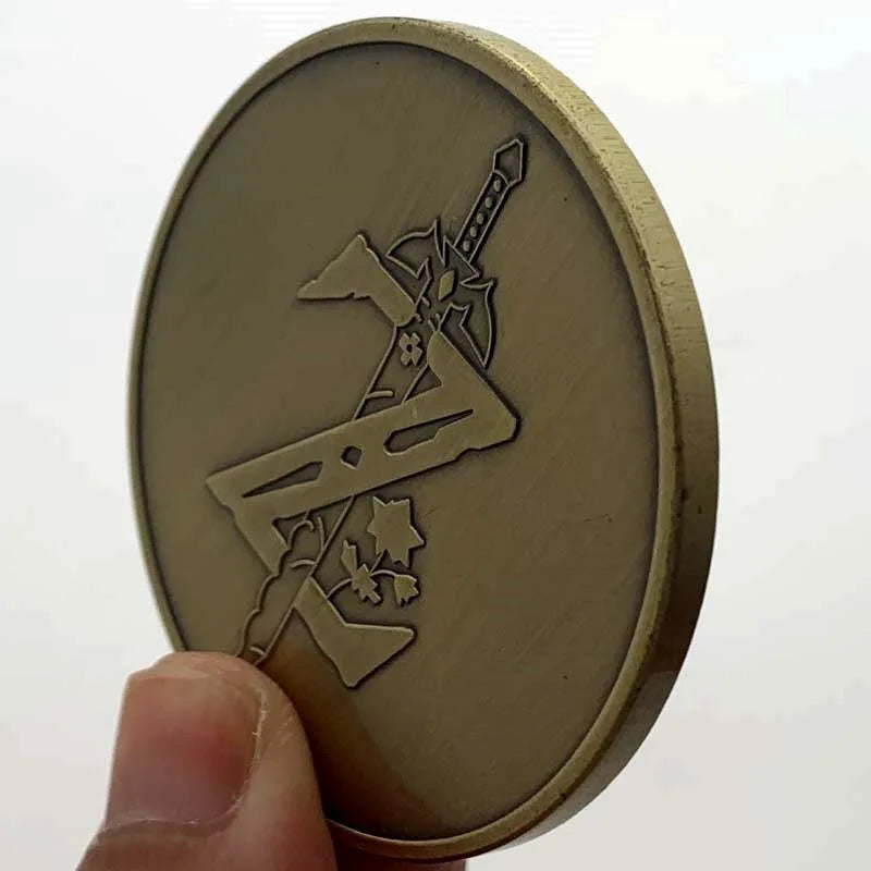 Zelda Metal Coin The eyes of The Legend of Zelda Gold Bar Badge Collection Gift For Boys men girls peripherals