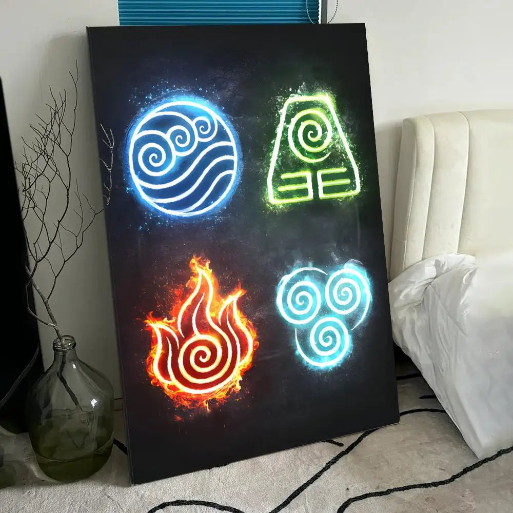 A-A-Avatar The Last Airbender Poster HD Anime Hot Theme Singer/OST/Movie-Waterproof Self-Stick Home Decor