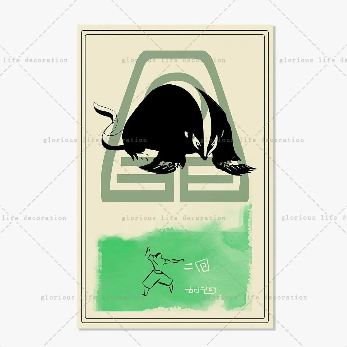 Avatar The Last Airbender Poster Retro Cartoon Anime Canvas Painting Wall Picture Art Wanted Prints Living Room Home Decor