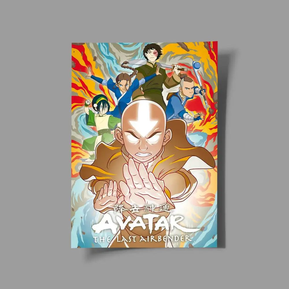 1pc Avatar The Last Airbender Poster Print For Bedroom Living Room Home Decor Painting Wall Art HD Picture Mural