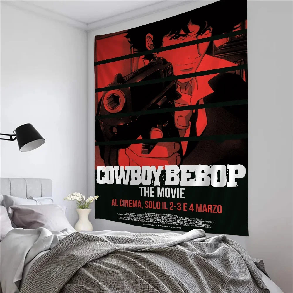 C-Cowboy Bebop Cartoon Tapestry Wall Hanging Decoration Household Home Decor
