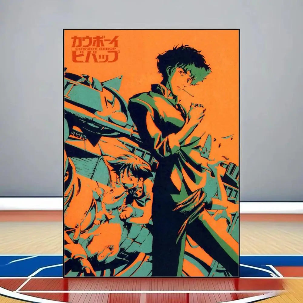C-Cowboy B-Bebop Anime Poster HD PVC Self Adhesive Wall Art - Waterproof Reusable For Home Office Cafe