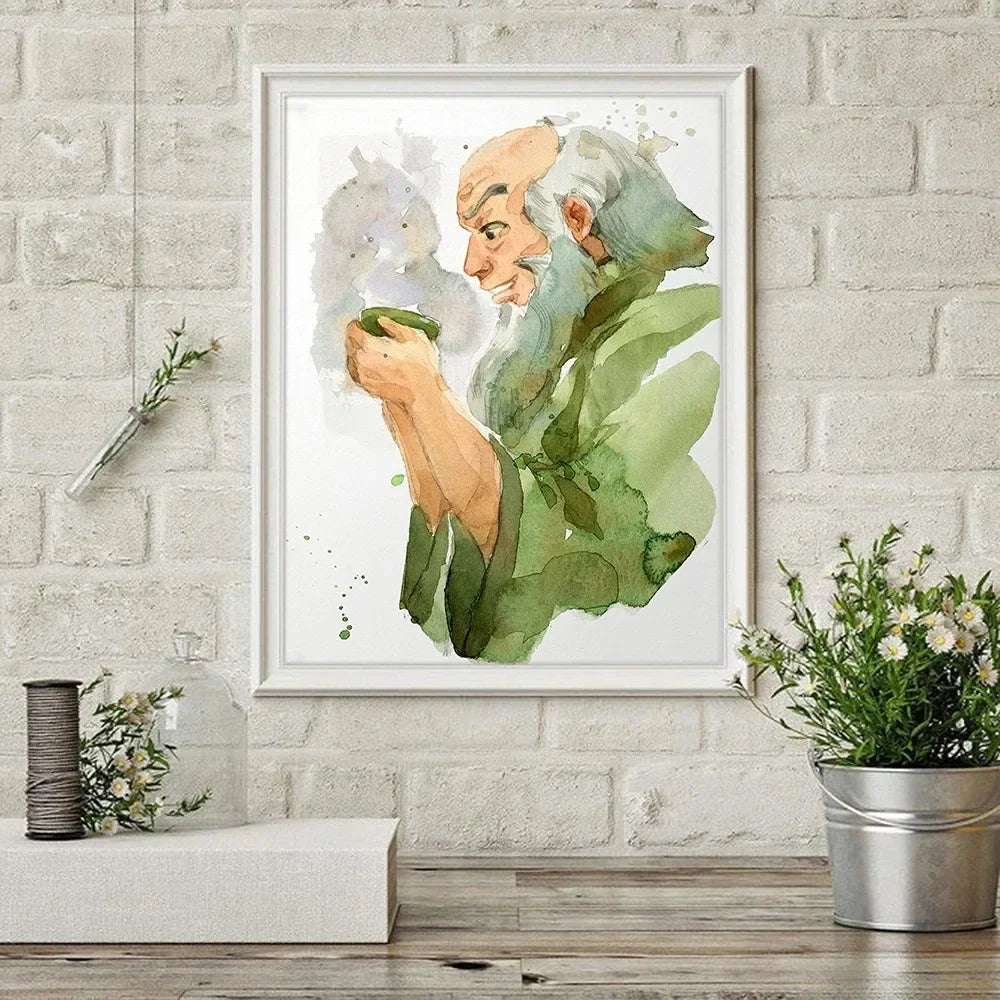Avatar The Last Airbender Watercolor Painting Art Print Posters And Print Wall Art Painting Wall Picture Living Room Decor
