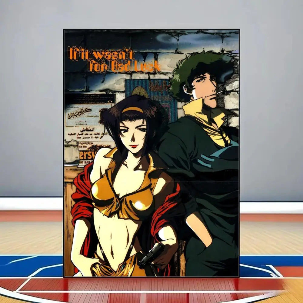 C-Cowboy B-Bebop Anime Poster HD PVC Self Adhesive Wall Art - Waterproof Reusable For Home Office Cafe