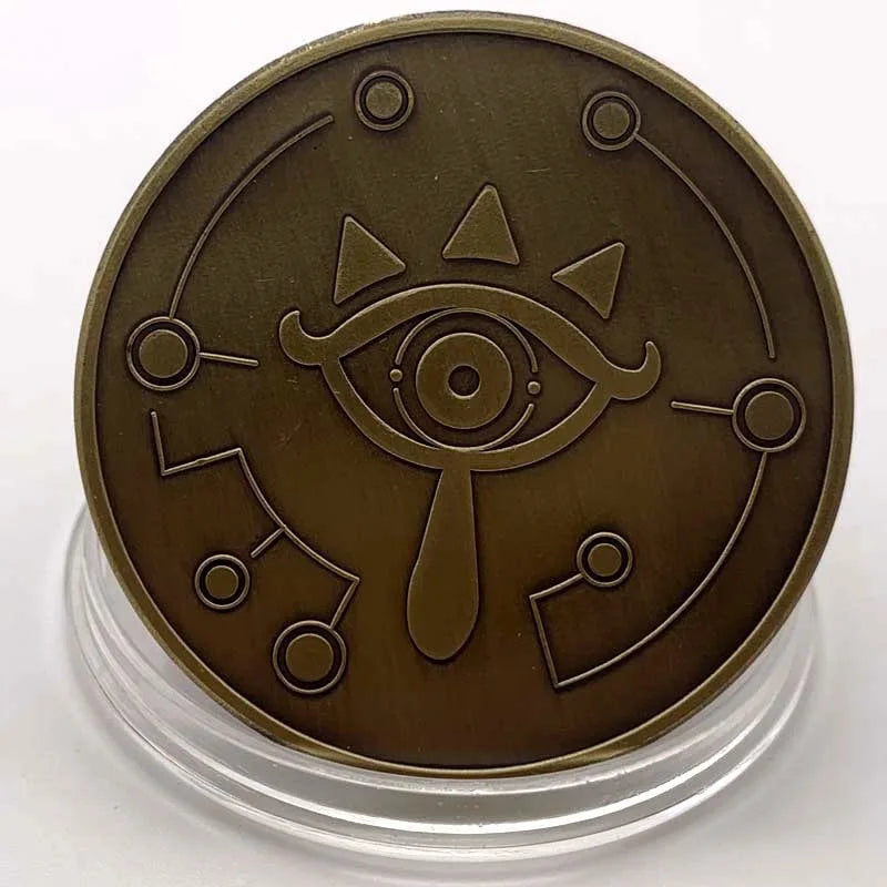 Zelda Metal Coin The eyes of The Legend of Zelda Gold Bar Badge Collection Gift For Boys men girls peripherals