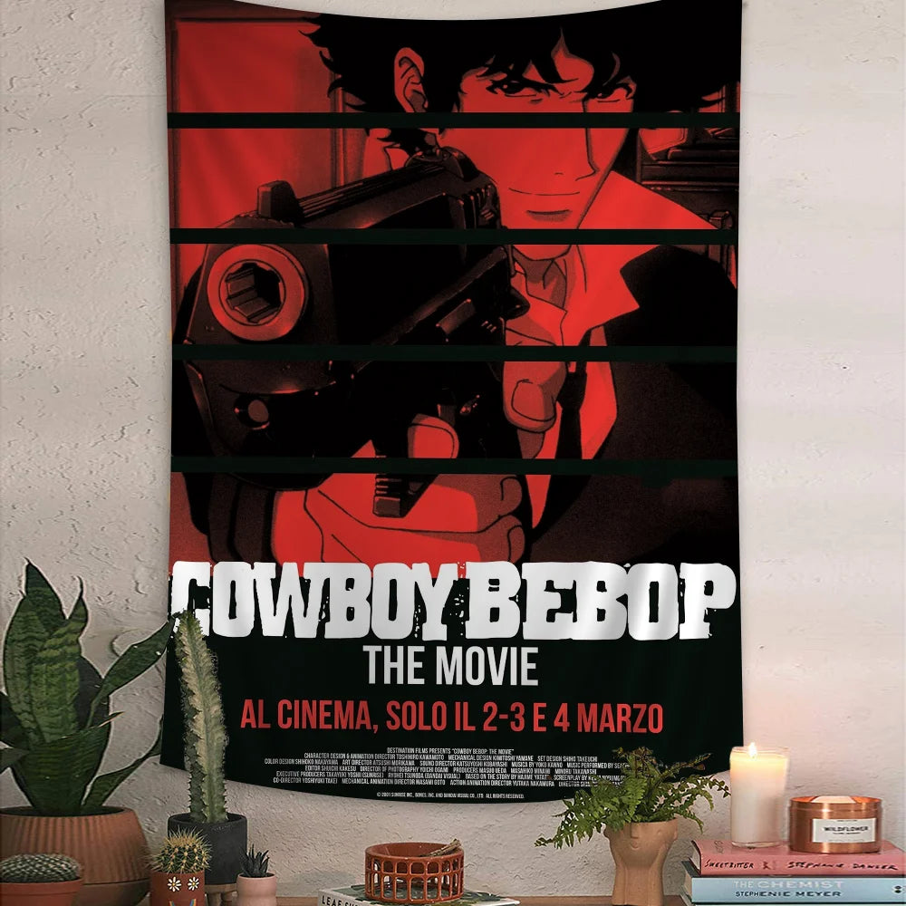 C-Cowboy Bebop Cartoon Tapestry Wall Hanging Decoration Household Home Decor