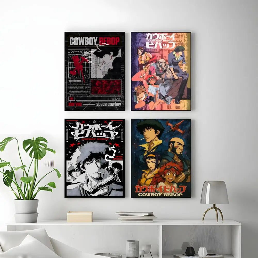 Anime C-Cowboy BebopS Poster HD Versatile Waterproof Wall Decor Self Adhesive Perfect for Any Room & Ideal Gift