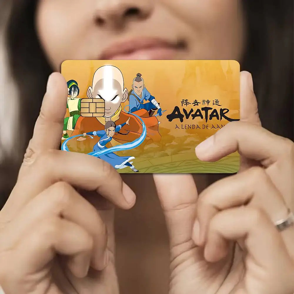 Avatar The Last Airbender Anmie Sticker Film Skin Cover for Credit Card Debit Bank Card Front