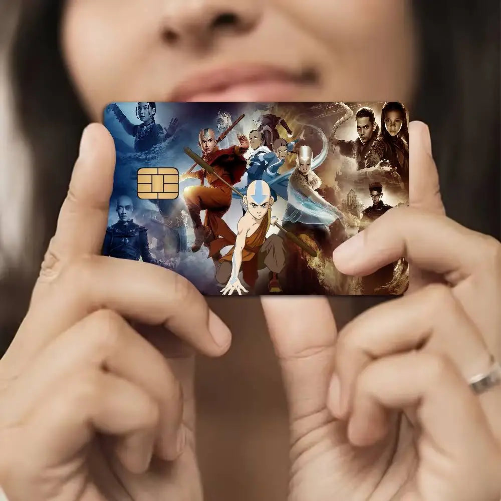 Avatar The Last Airbender Anmie Sticker Film Skin Cover for Credit Card Debit Bank Card Front