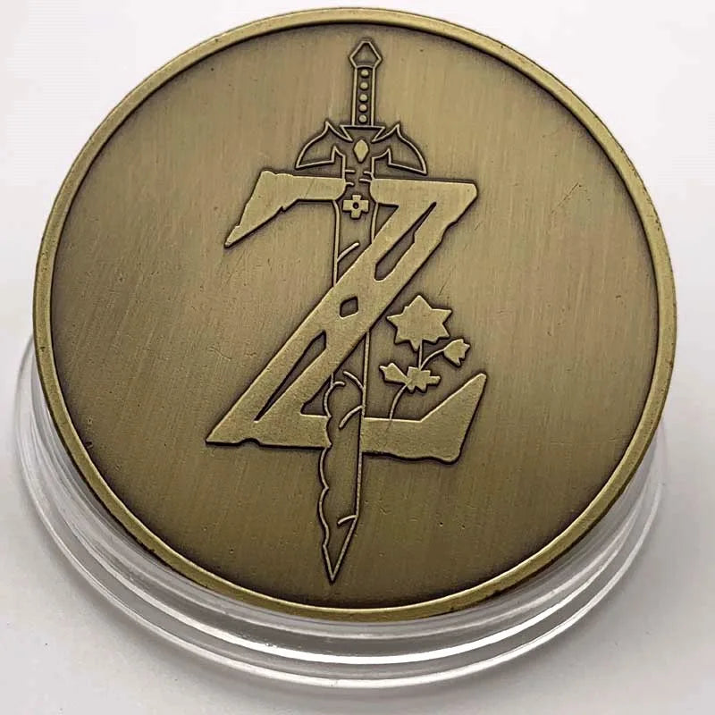 Zelda Metal Coin The eyes of The Legend of Zelda Gold Bar Badge Collection Gift For Boys men girls peripherals