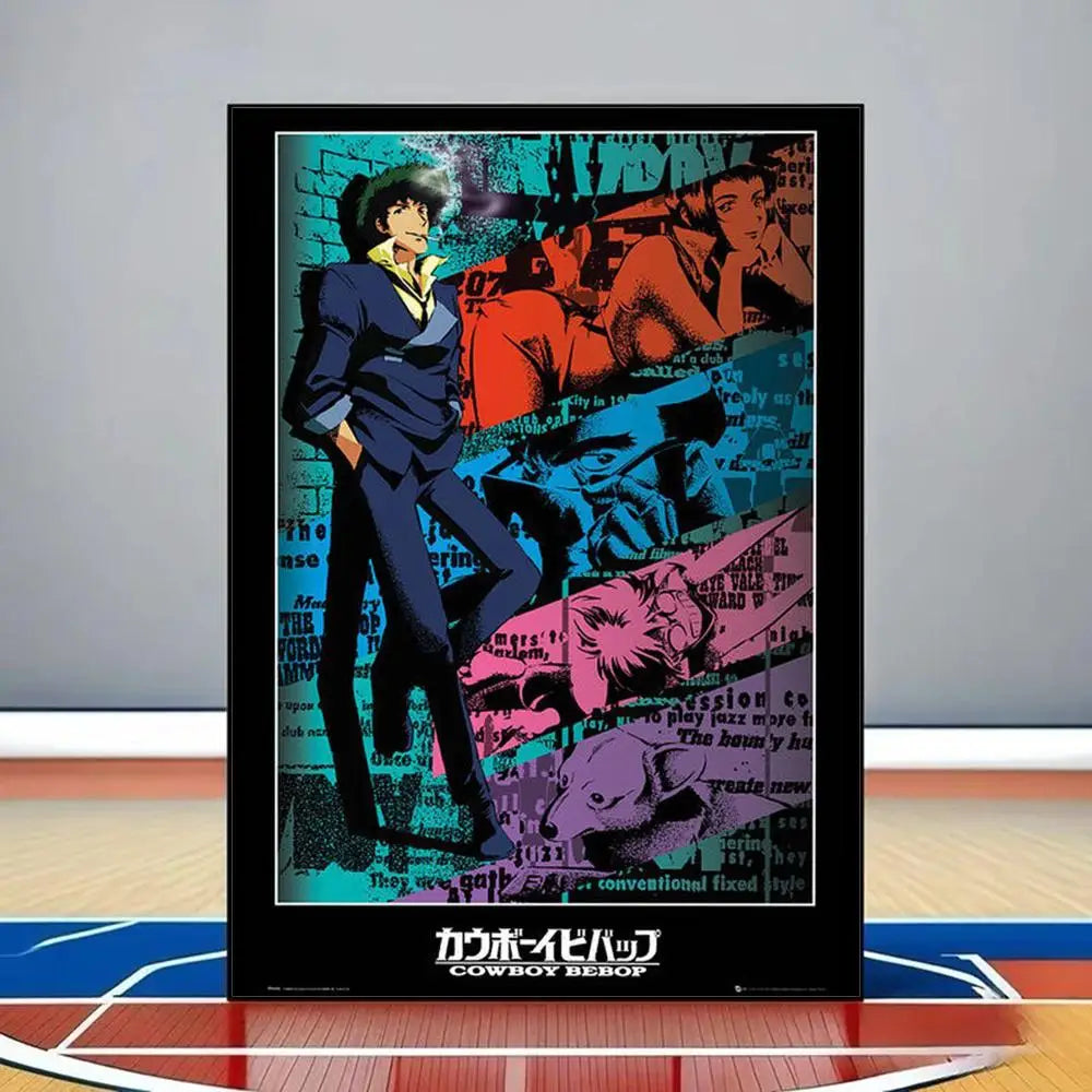 C-Cowboy B-Bebop Anime Poster HD PVC Self Adhesive Wall Art - Waterproof Reusable For Home Office Cafe