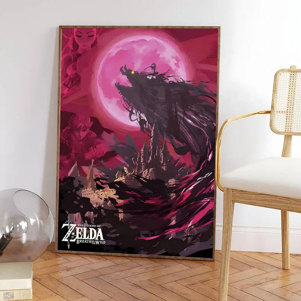 T-The Legend Of Zelda Video Game Minimalist Printed Poster For Home Decor, Living Room, Bedroom, Study, Decorative Painting HD