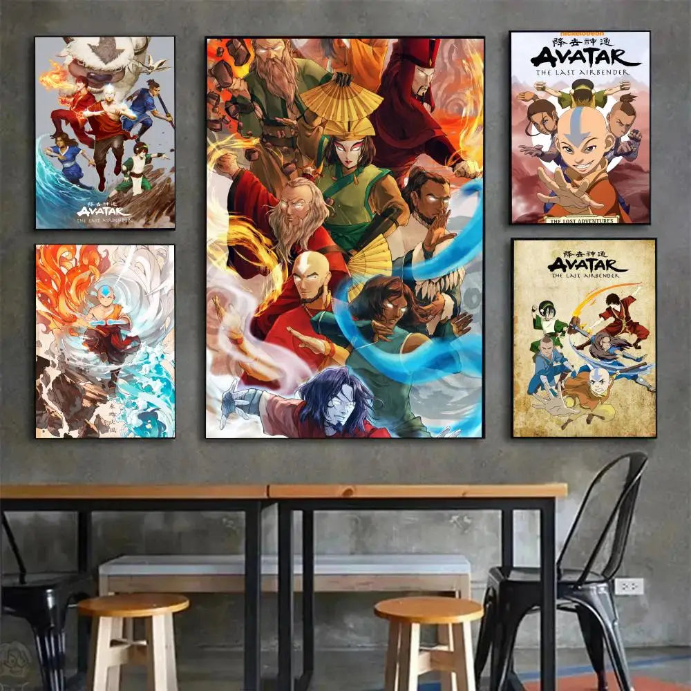 Avatar The Last Airbender Poster Painting Wall Art Mural for Living Room Home Decor and Gifts