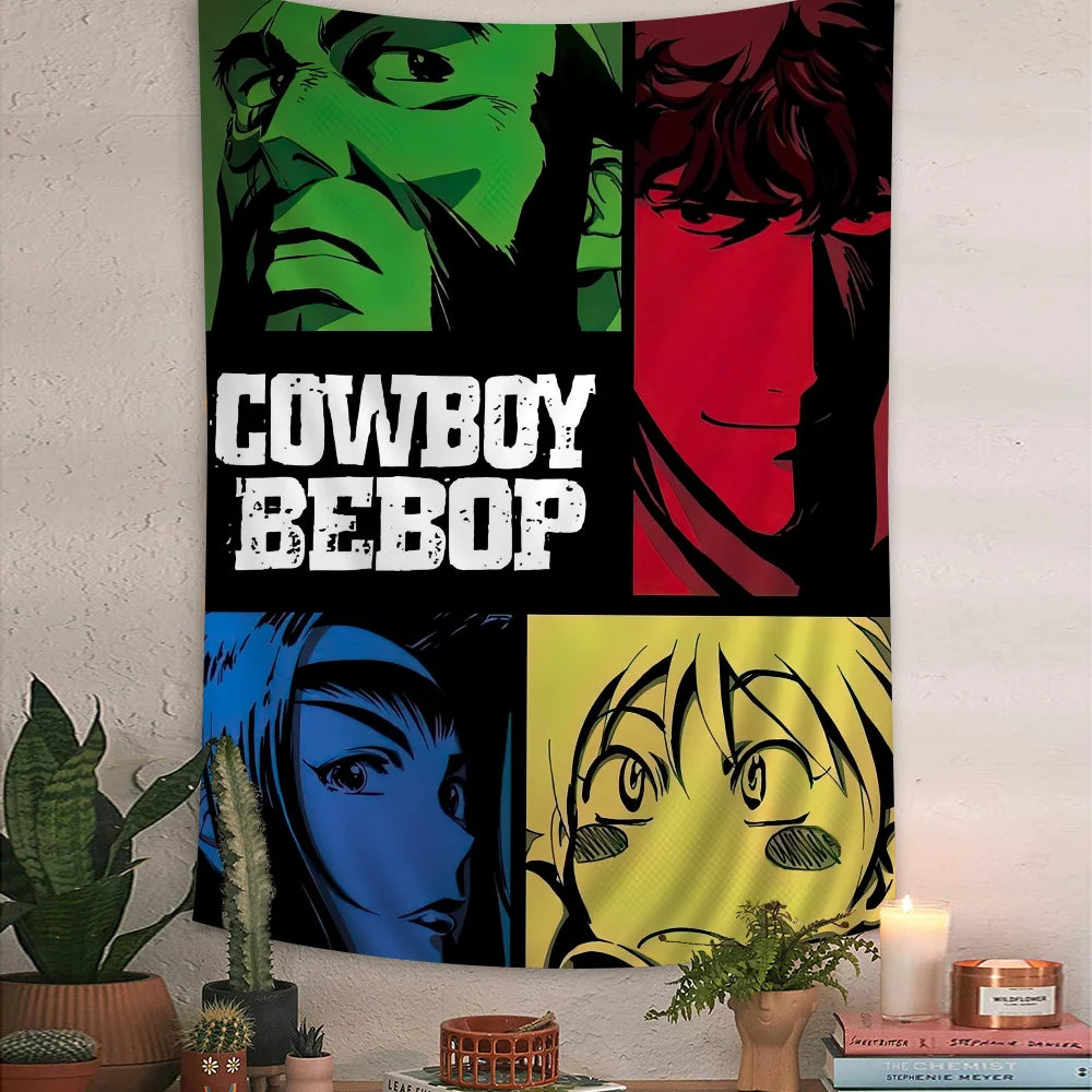 C-Cowboy Bebop Cartoon Tapestry Wall Hanging Decoration Household Home Decor