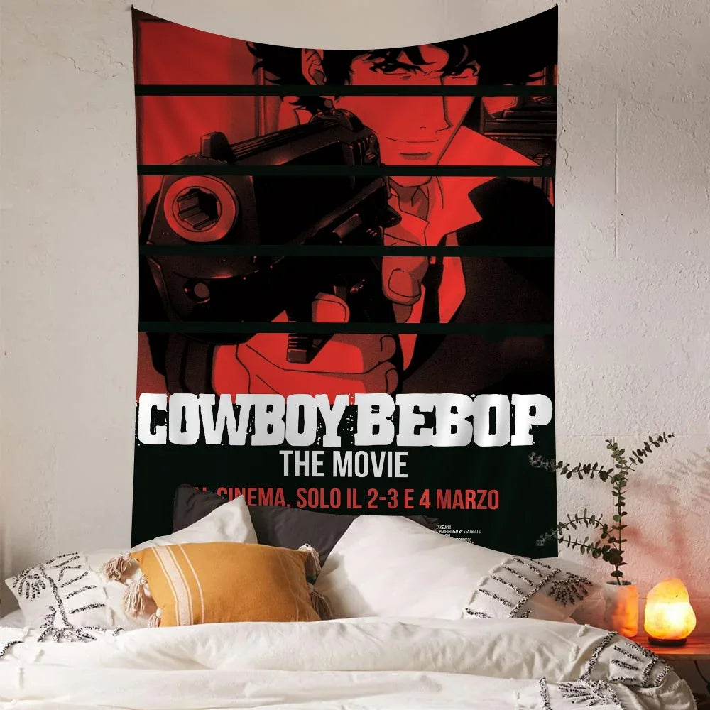 C-Cowboy Bebop Cartoon Tapestry Wall Hanging Decoration Household Home Decor