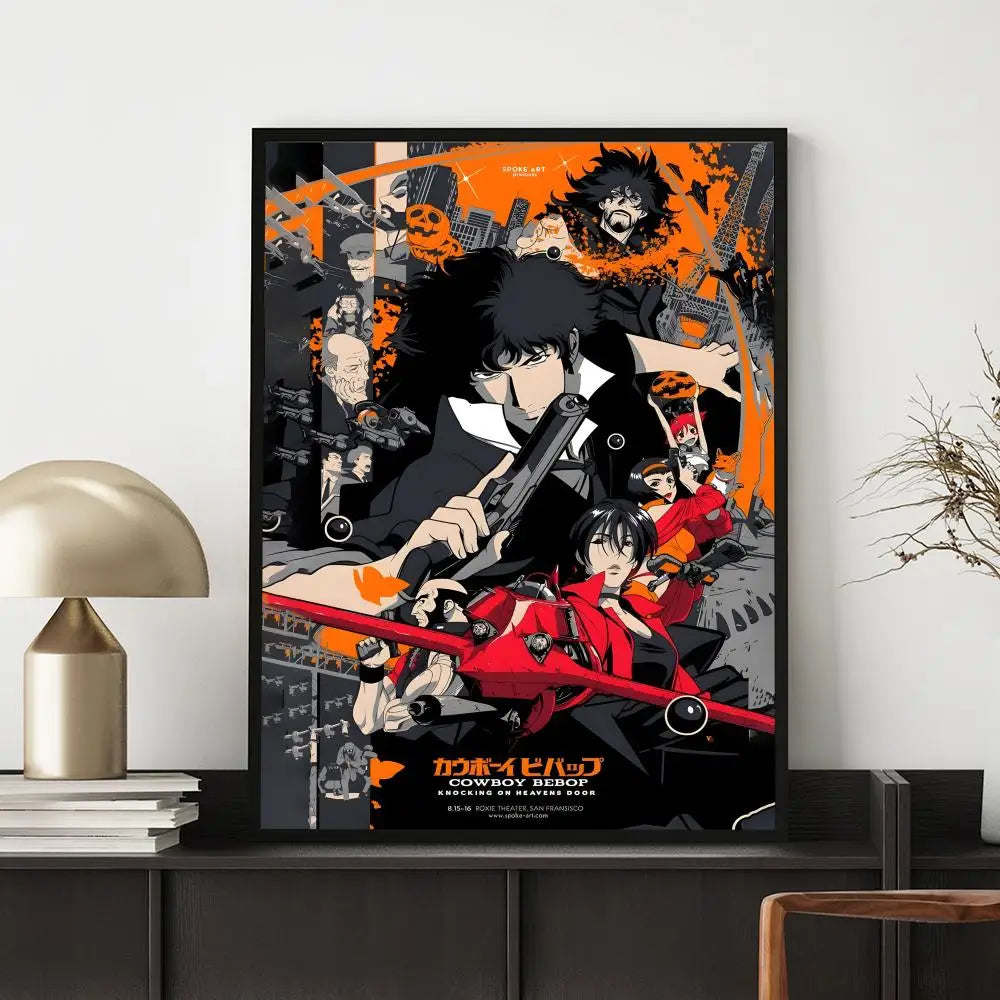 Anime C-Cowboy BebopS Poster HD Versatile Waterproof Wall Decor Self Adhesive Perfect for Any Room & Ideal Gift