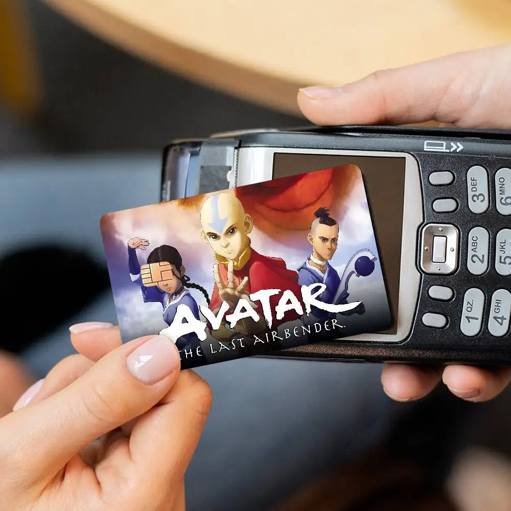 Avatar The Last Airbender Anmie Sticker Film Skin Cover for Credit Card Debit Bank Card Front