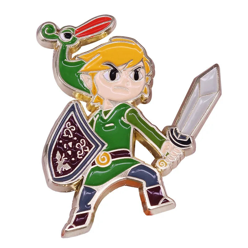 Zelda Tears of The Kingdom Enamel Pins Anime Cartoon Link Metal Brooch Badge Backpack Lapel Collar Pins Jewelry Accessory Gifts