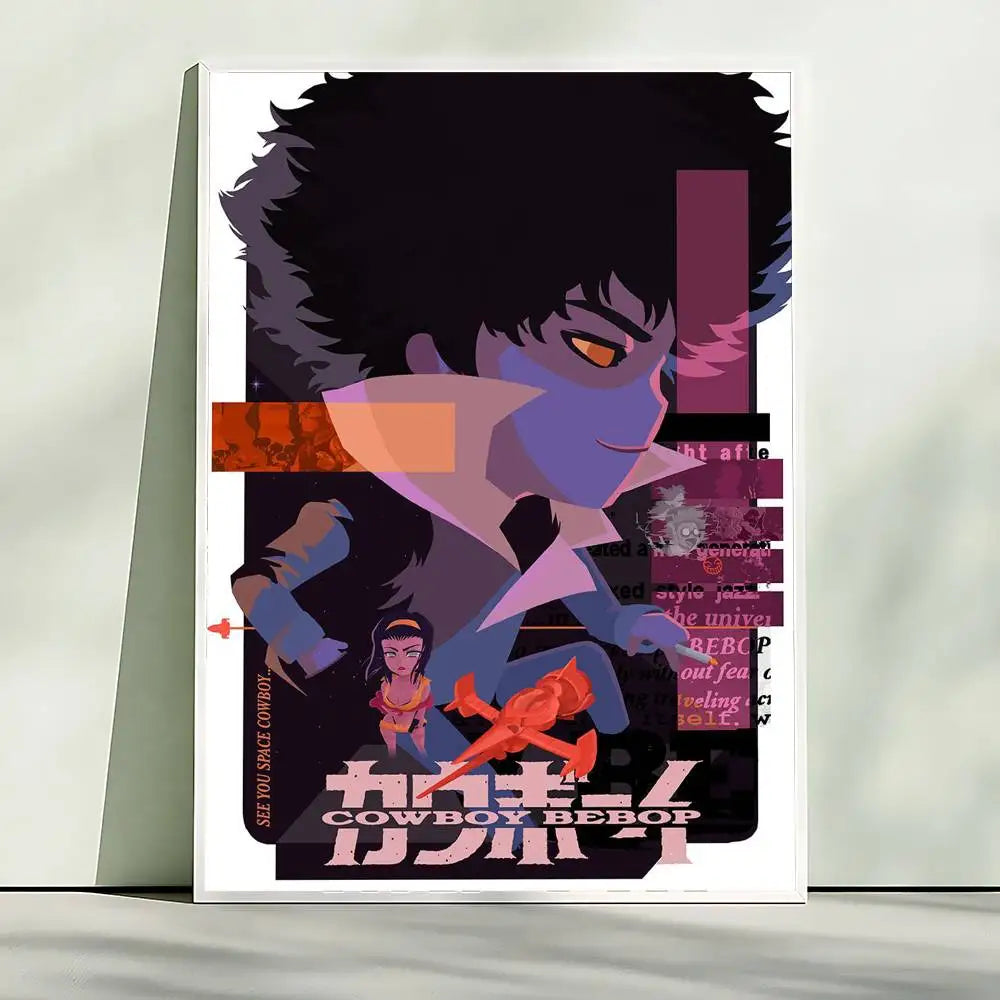 Hot Japan Anime Cowboy Bebop Poster HD Quality Wall Art Retro Posters For Home Room Wall Decor Kawaii Room Decor