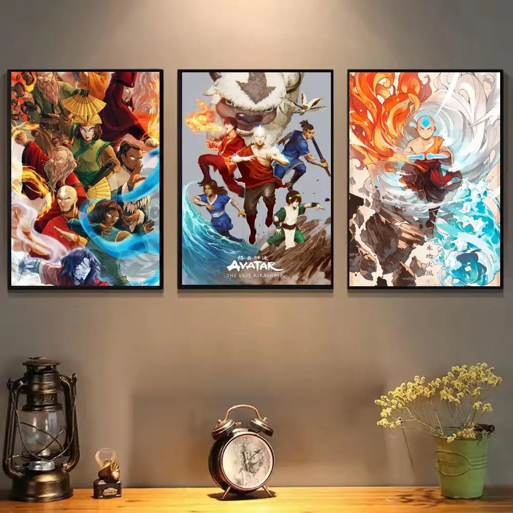 Avatar The Last Airbender Poster Painting Wall Art Mural for Living Room Home Decor and Gifts