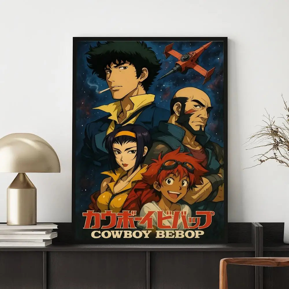 Anime C-Cowboy BebopS Poster HD Versatile Waterproof Wall Decor Self Adhesive Perfect for Any Room & Ideal Gift