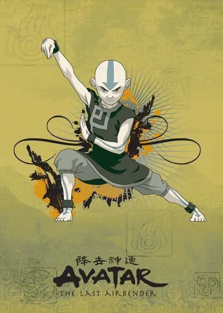 Avatar The Last Airbender Canvas Print  Minimalist Anime Wall Art Poster for Living Room Home Decor