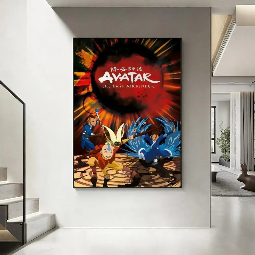 Cartoon A-Avatar Last A-Airbender Poster HD art, waterproof, sticky wall, home decoration (living room, bedroom, bar), aesthetic