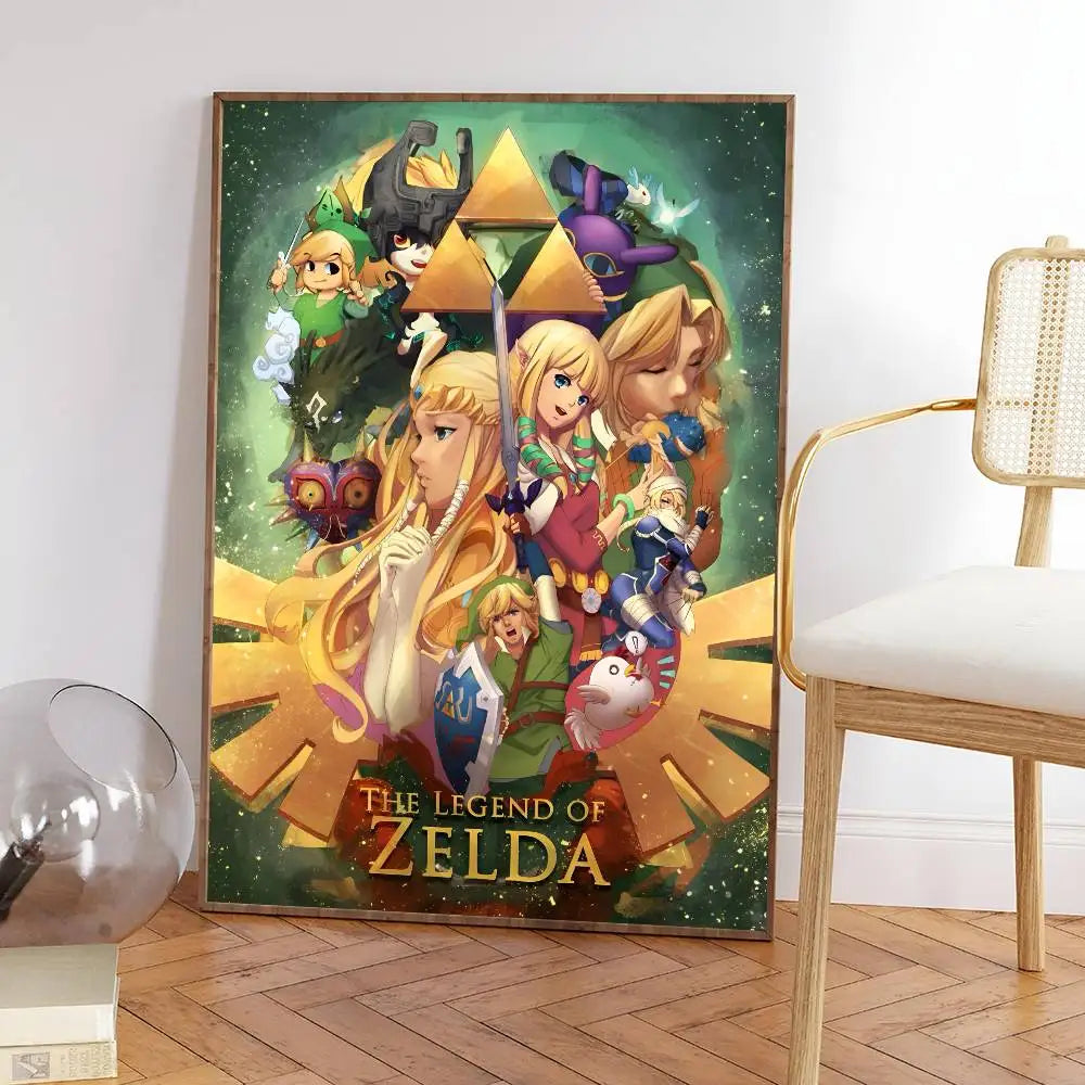 T-The Legend Of Zelda Video Game Minimalist Printed Poster For Home Decor, Living Room, Bedroom, Study, Decorative Painting HD