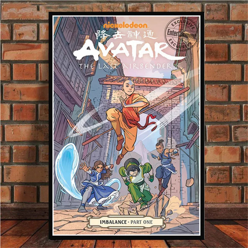 Avatar The Last Airbender Aang Fight Anime Art Poster Canvas Painting Wall Picture For Home Decor Posters and Prints
