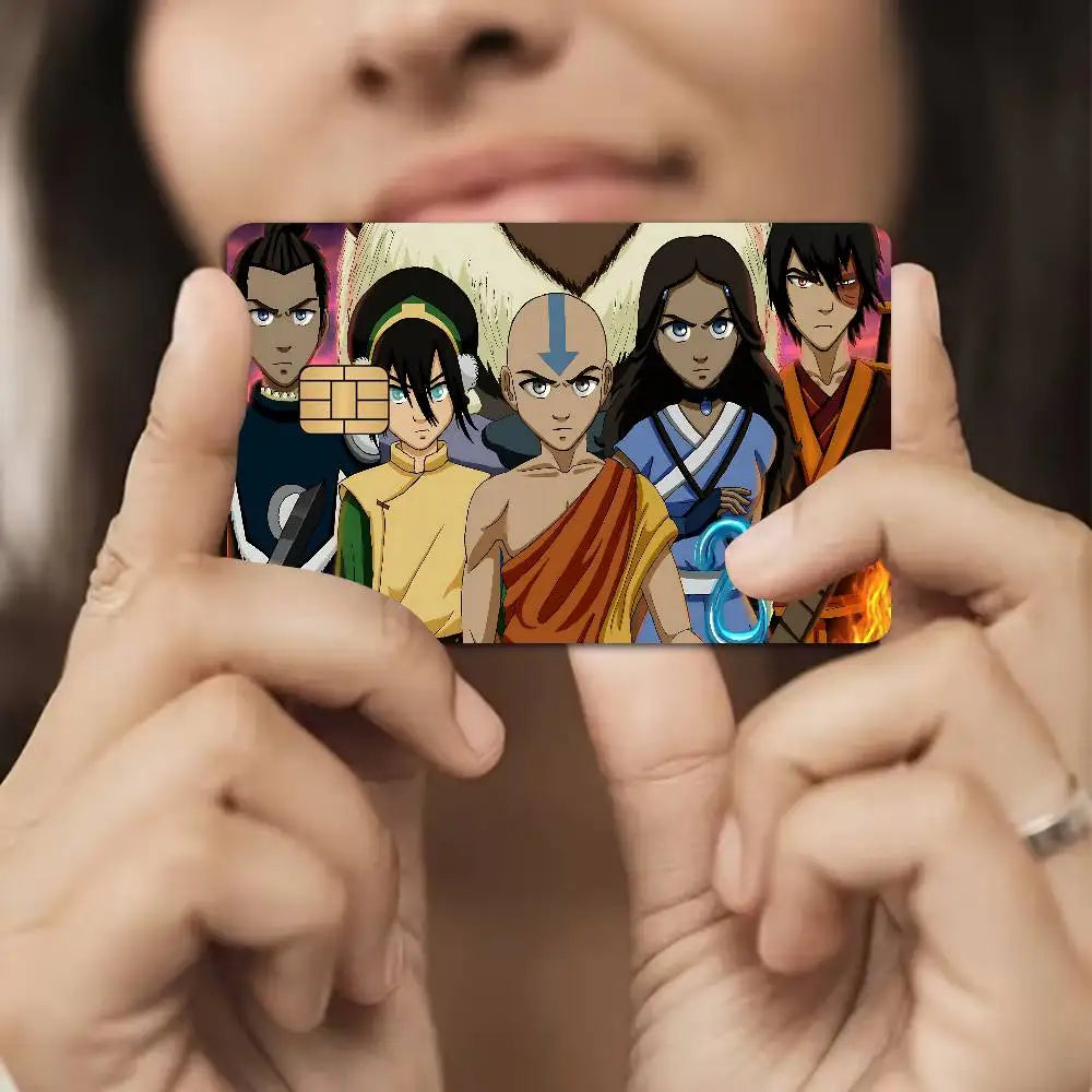 Avatar The Last Airbender Anmie Sticker Film Skin Cover for Credit Card Debit Bank Card Front