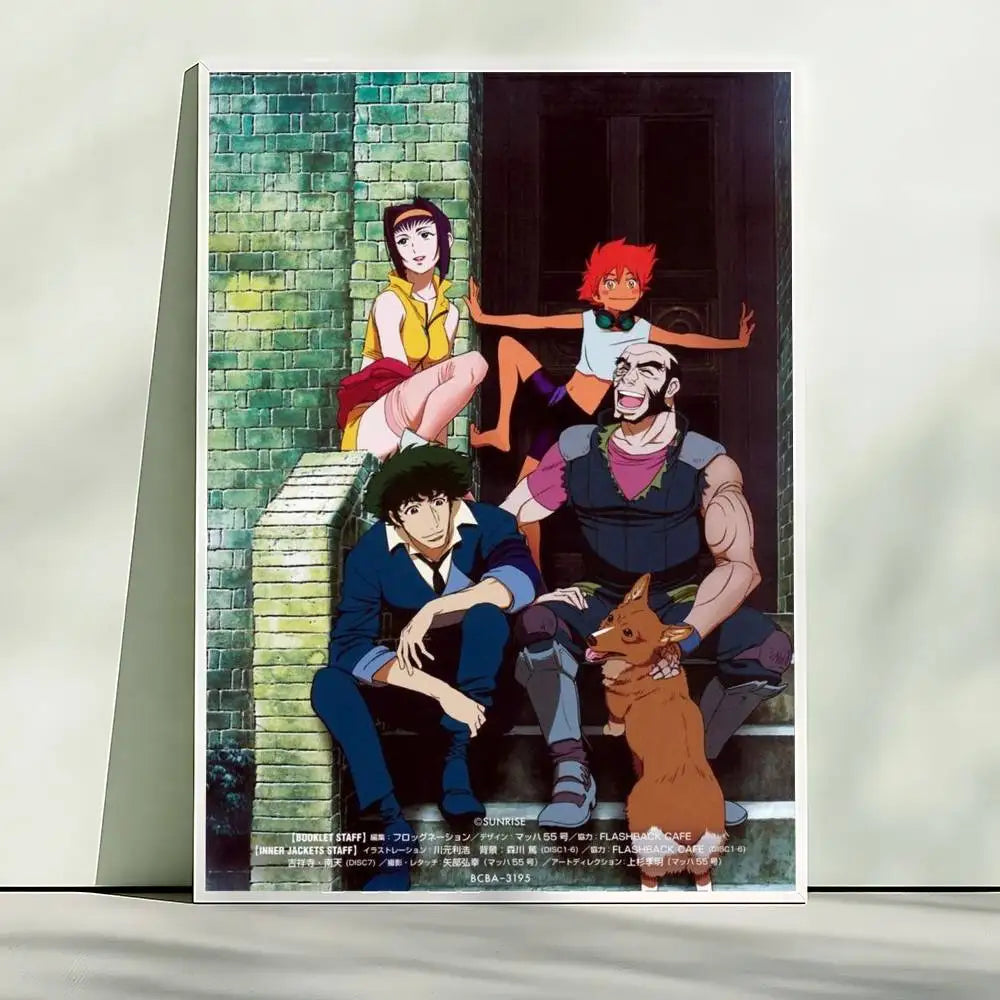 Hot Japan Anime Cowboy Bebop Poster HD Quality Wall Art Retro Posters For Home Room Wall Decor Kawaii Room Decor