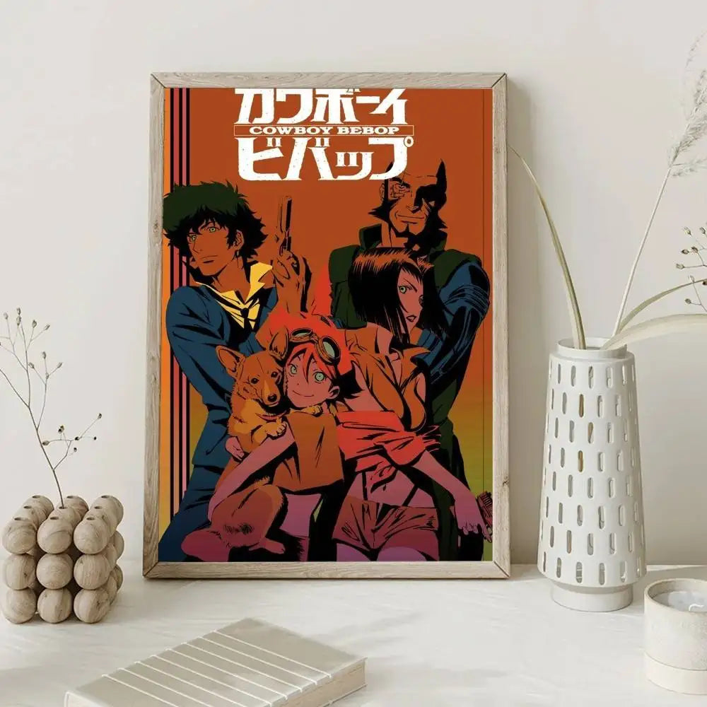 Hot Japan Anime Cowboy Bebop Poster HD Quality Wall Art Retro Posters For Home Room Wall Decor Kawaii Room Decor