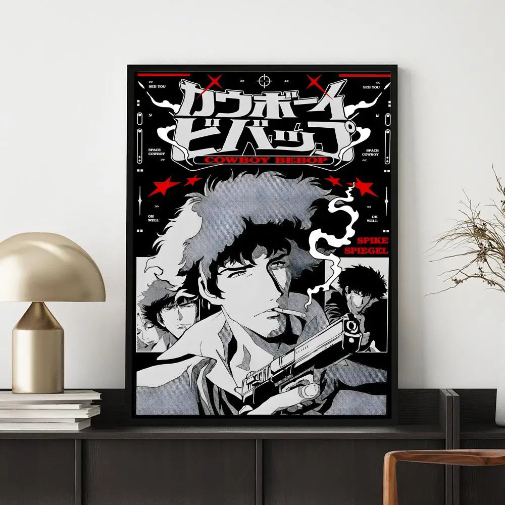 Anime C-Cowboy BebopS Poster HD Versatile Waterproof Wall Decor Self Adhesive Perfect for Any Room & Ideal Gift