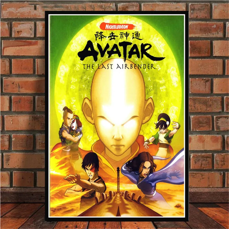 Avatar The Last Airbender Aang Fight Anime Art Poster Canvas Painting Wall Picture For Home Decor Posters and Prints