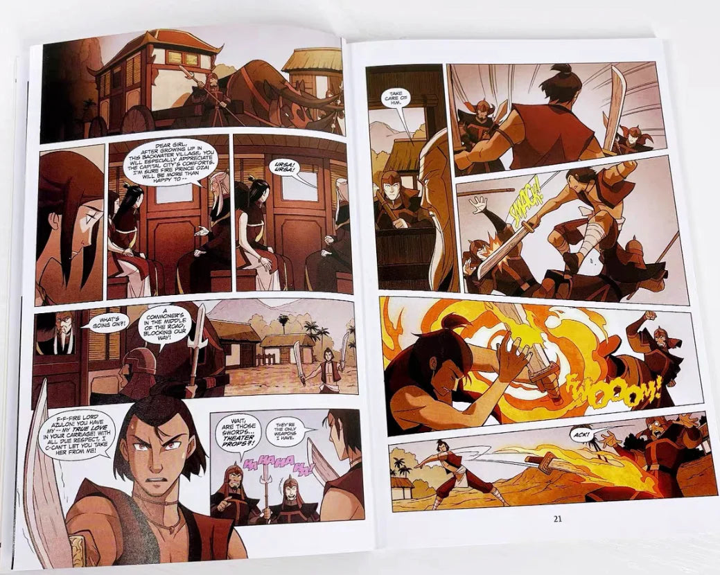 Avatar the Last Airbender Seasons 1/2 English Picture Book Set - Action Comedy Fantasy American Comics 3 Book Collection