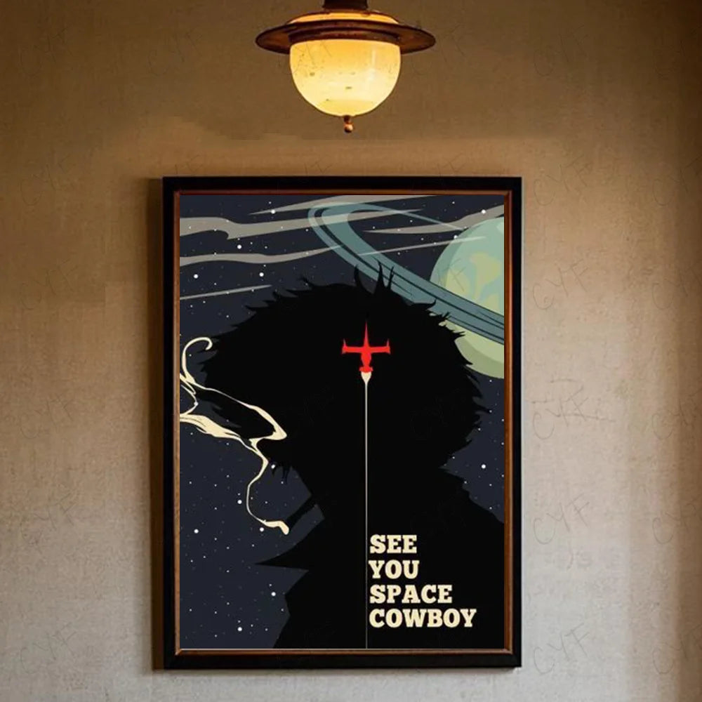 Anime C-Cowboy B-Bebop Poster Poster Wall Art Painting For Home Room Decoration Bedroom Wall Decor Canvases Waterproof Posters
