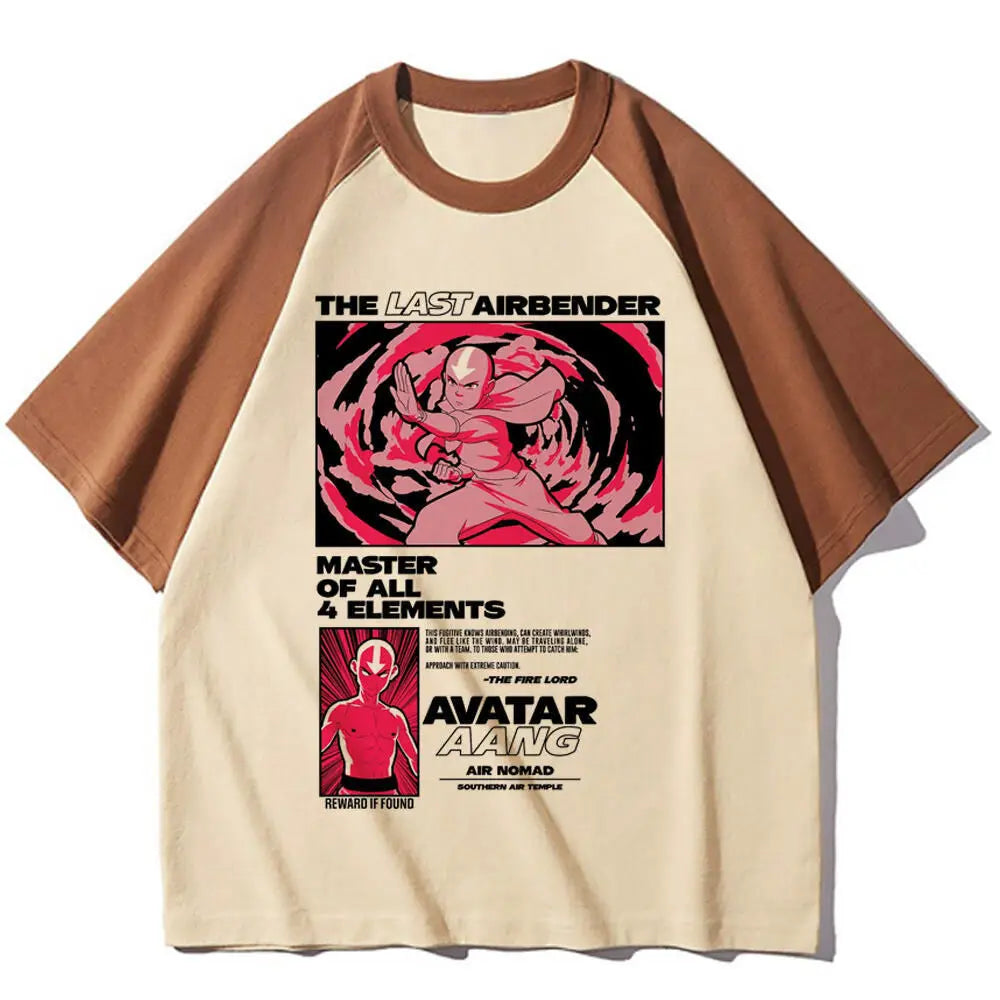Avatar the Last Airbender teen harajuku  korean clothes anime Pop Culture 2000s women t-shirt Retro hip hop Graphic 2000s