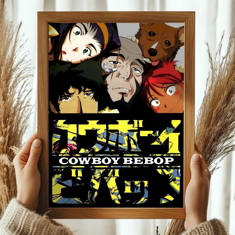 Classic Anime C_Cowboy B_Bebop Poster Decorative Wall Art Stickers Mural Photo Print for Home Living Room Hallway Decor