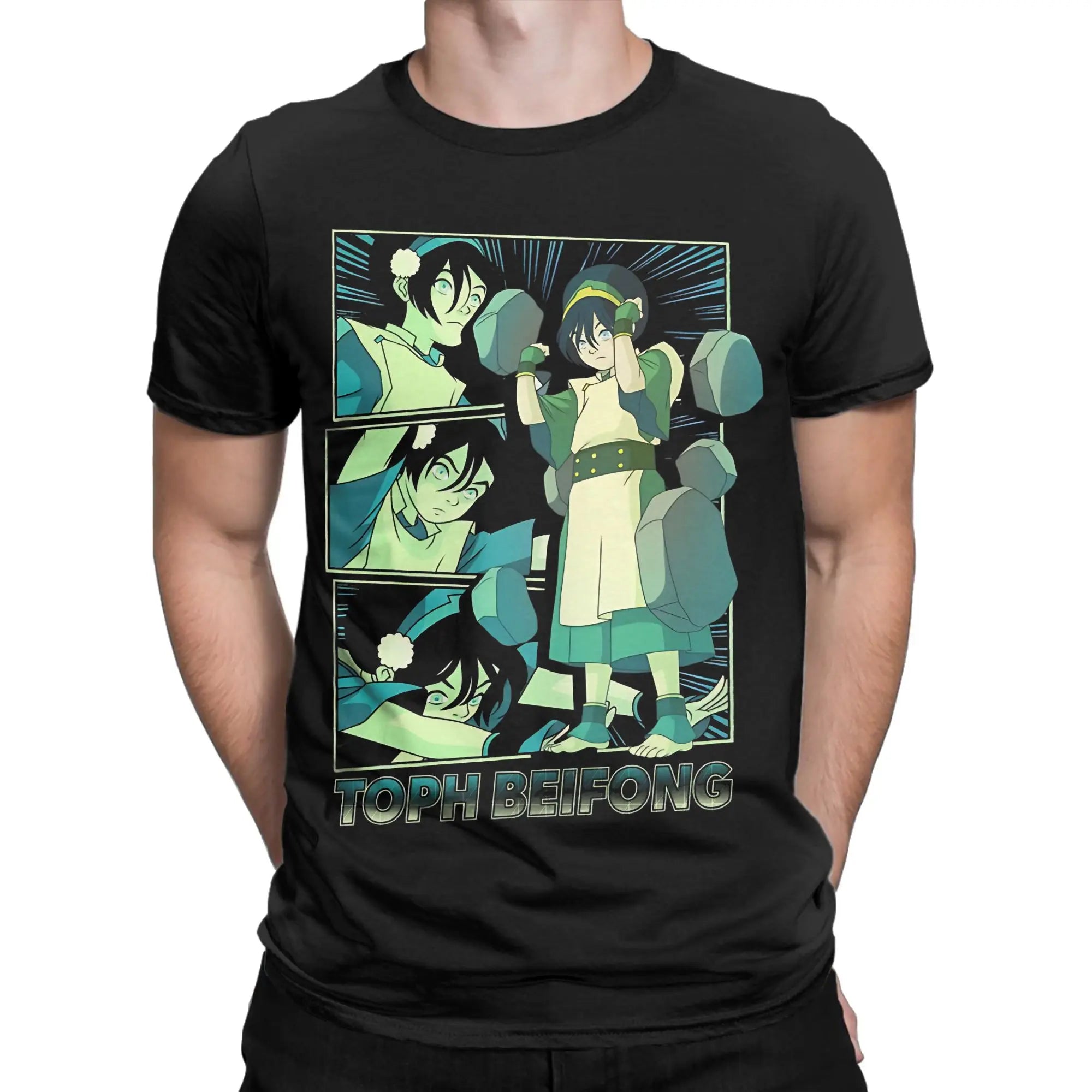 Vintage T Shirt Avatar- The Last Airbender Toph Beifong Earthbending Master Trending T-Shirts  for Man Short Sleeve Clothes