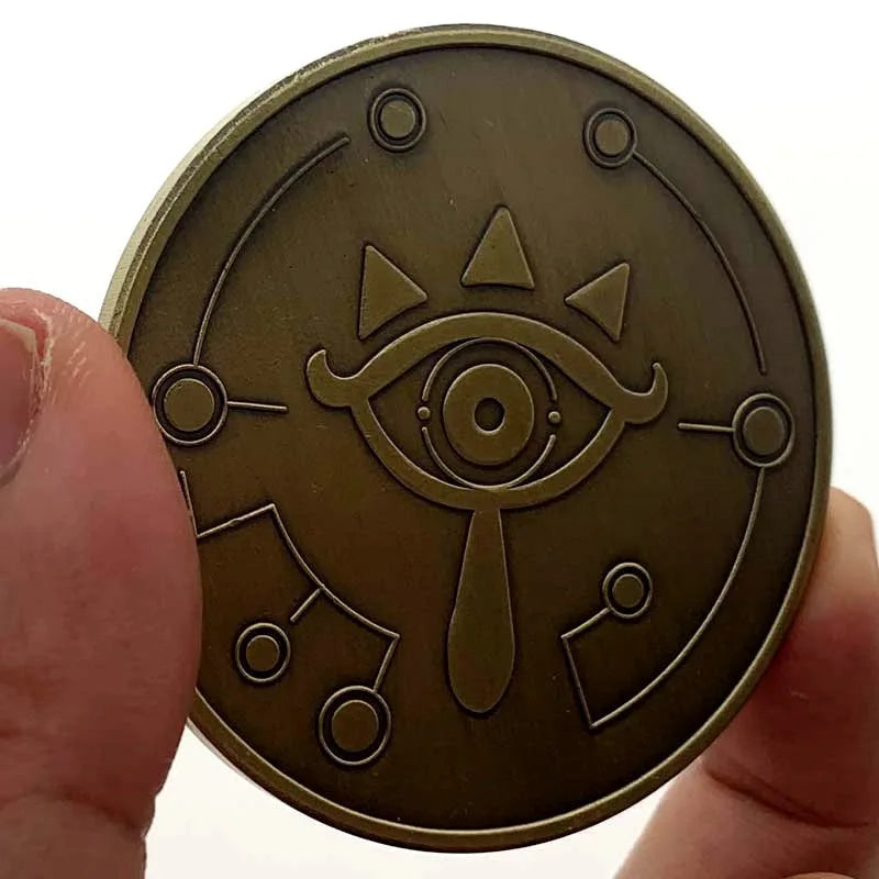 Zelda Metal Coin The eyes of The Legend of Zelda Gold Bar Badge Collection Gift For Boys men girls peripherals