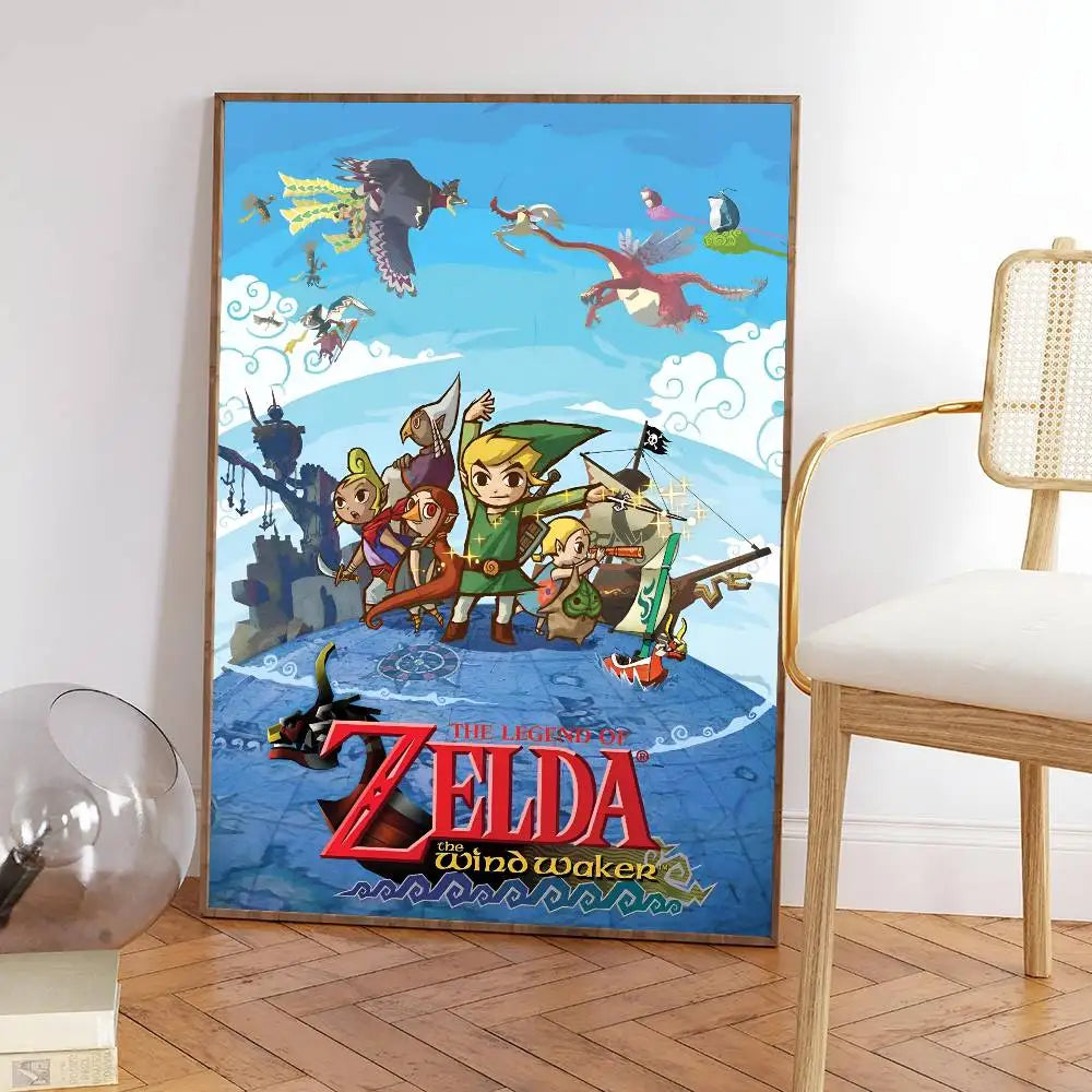 T-The Legend Of Zelda Video Game Minimalist Printed Poster For Home Decor, Living Room, Bedroom, Study, Decorative Painting HD