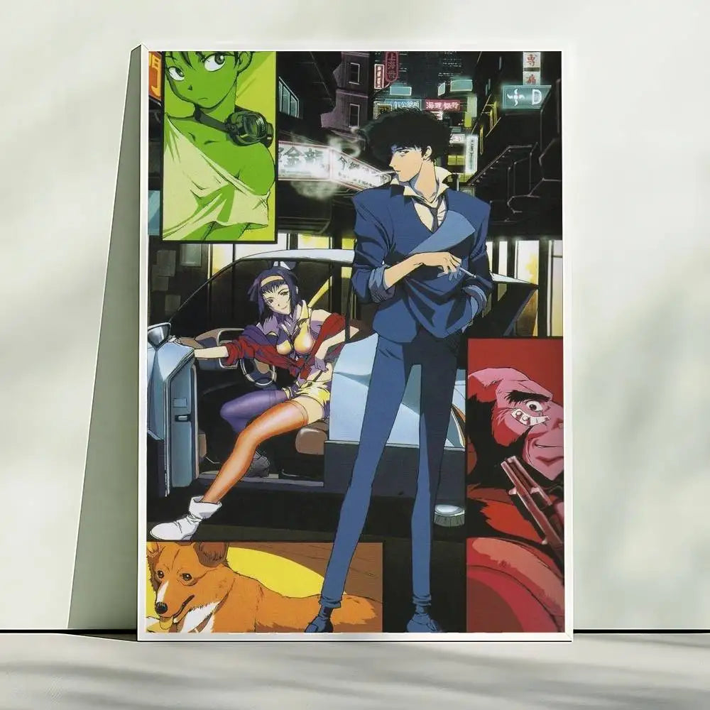 Hot Japan Anime Cowboy Bebop Poster HD Quality Wall Art Retro Posters For Home Room Wall Decor Kawaii Room Decor