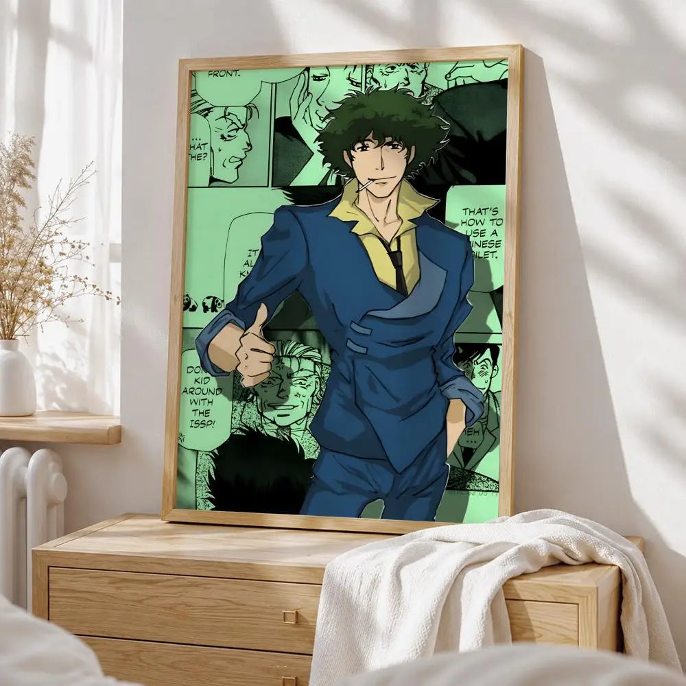 Anime Cowboy Bebop Poster HD art sticky wall waterproof home living room bedroom bar aesthetic decoration