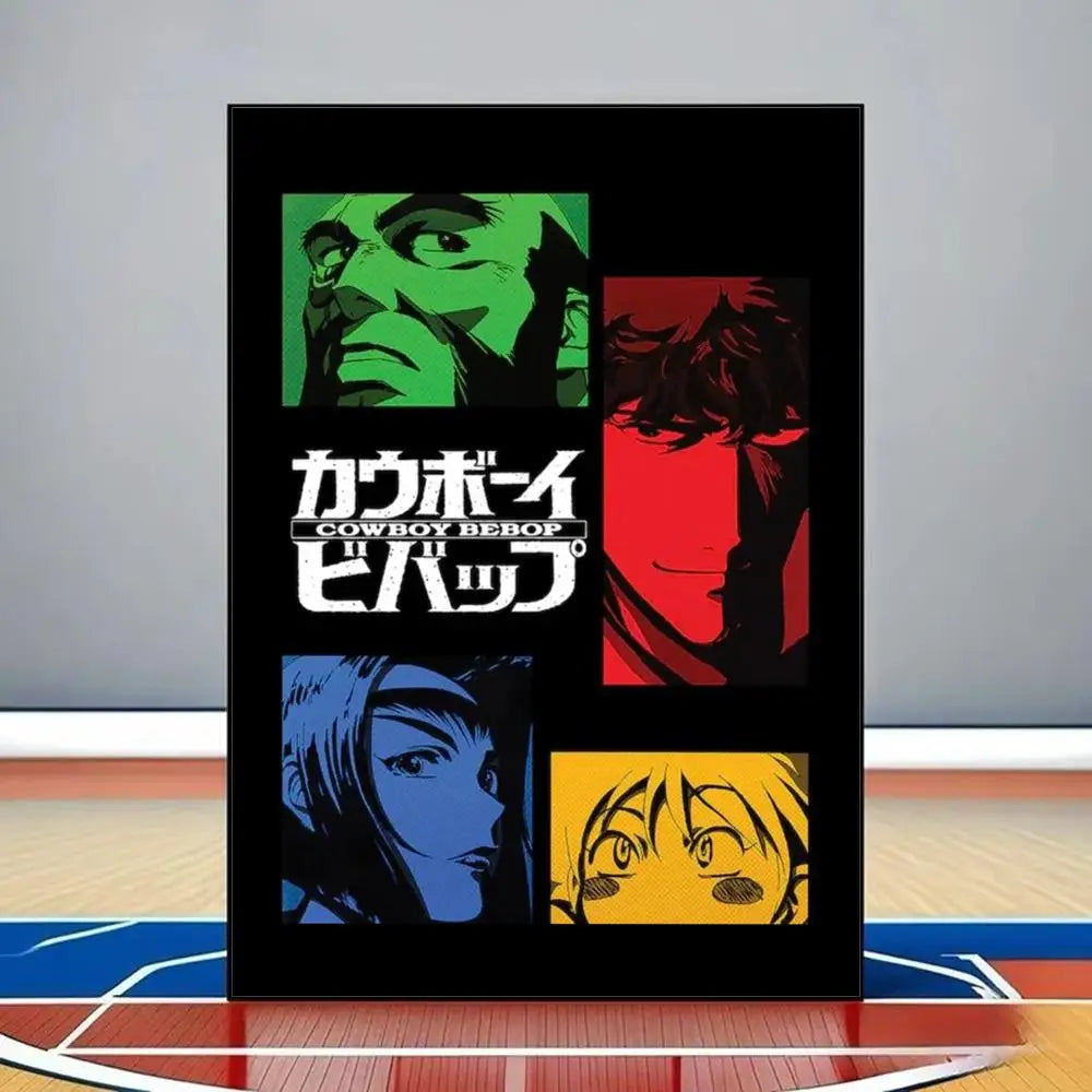 C-Cowboy B-Bebop Anime Poster HD PVC Self Adhesive Wall Art - Waterproof Reusable For Home Office Cafe