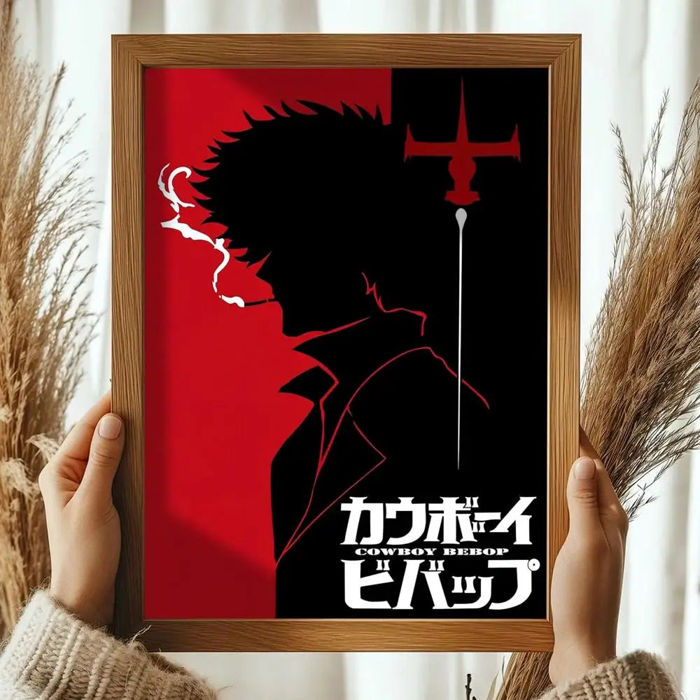 Classic Anime C_Cowboy B_Bebop Poster Decorative Wall Art Stickers Mural Photo Print for Home Living Room Hallway Decor