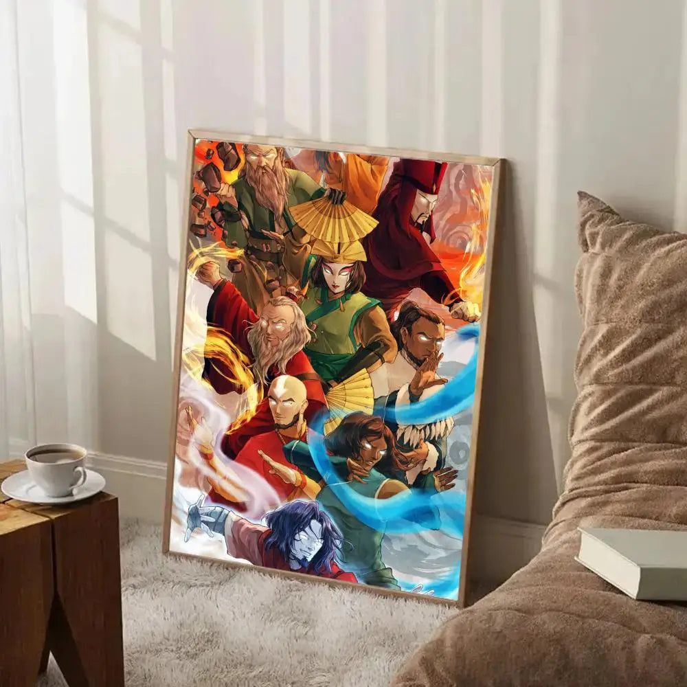 Avatar The Last Airbender Poster Painting Wall Art Mural for Living Room Home Decor and Gifts